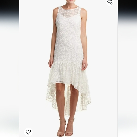 Erin Fetherston White Lace High-Low Trianon Maxi Dress (Shell Only) - Size M - Picture 2 of 12